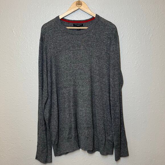 Banana Republic Silk Linen Blend Crewneck Pullover Sweater Gray Men’s Size XXL - Picture 2 of 9